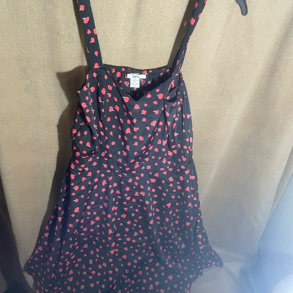 Bar III Black and Red Patterned Dress